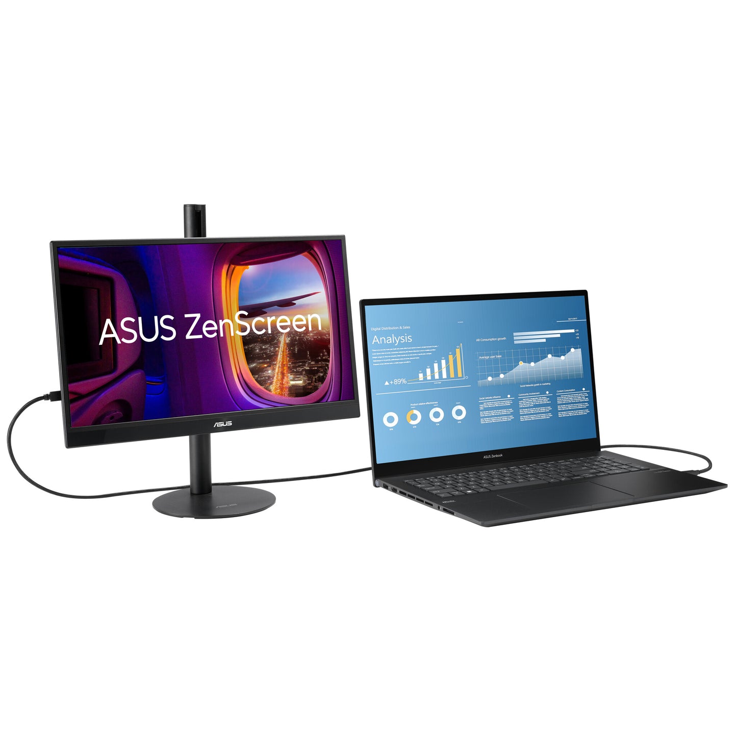 ASUS ZenScreen MB17AHG platta pc-skärmar 43,9 cm (17.3") 1920 x 1080 pixlar Full HD LCD Svart
