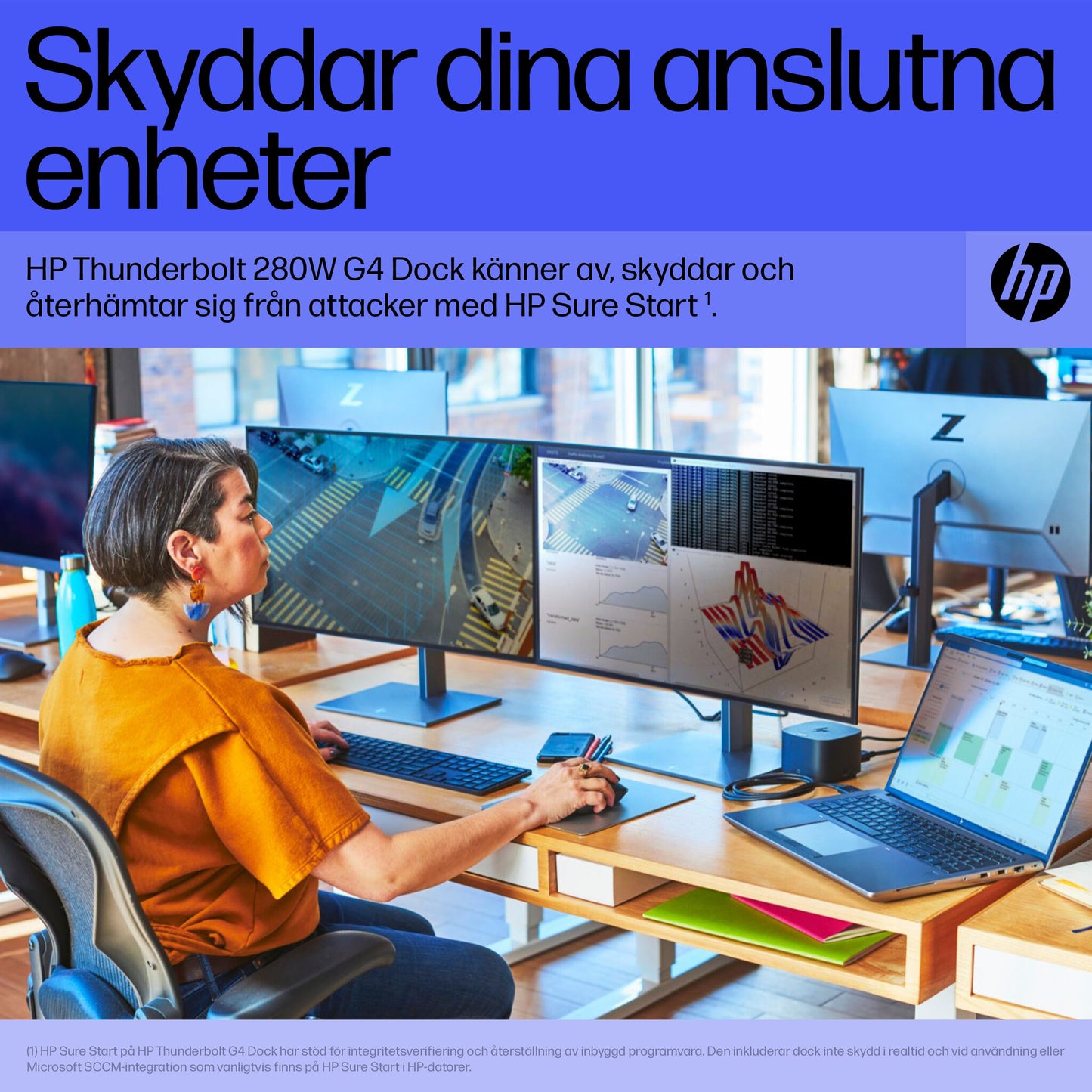 HP Thunderbolt-docka 280 W G4 med kombikabel