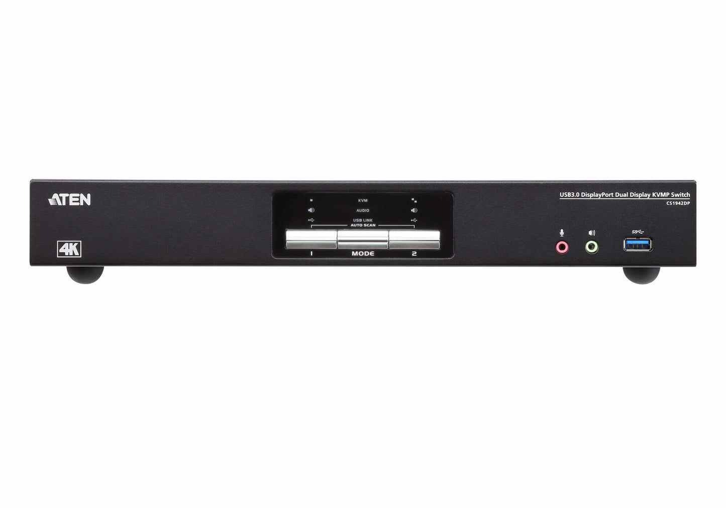 ATEN USB 3.0 4K DisplayPort Dual Display KVMP™-switch med 2 portar