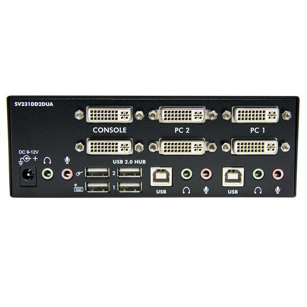 StarTech.com SV231DD2DUA KVM-switchar Svart