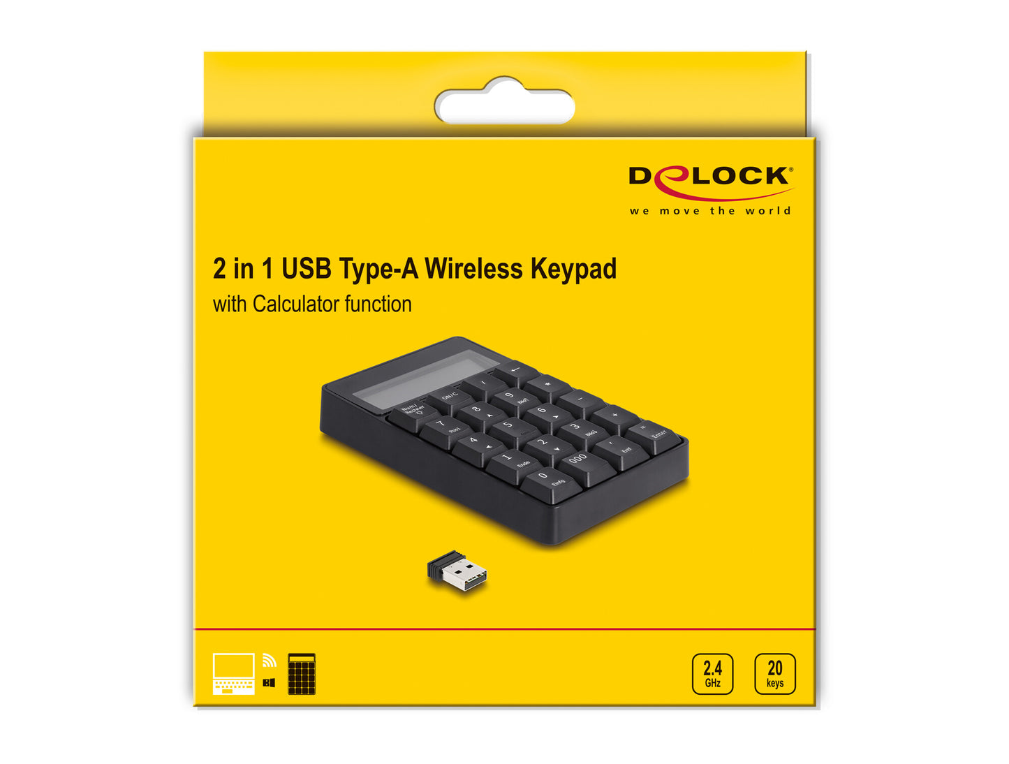 DeLOCK 12113 numeriskt tangentbord Universal USB Svart