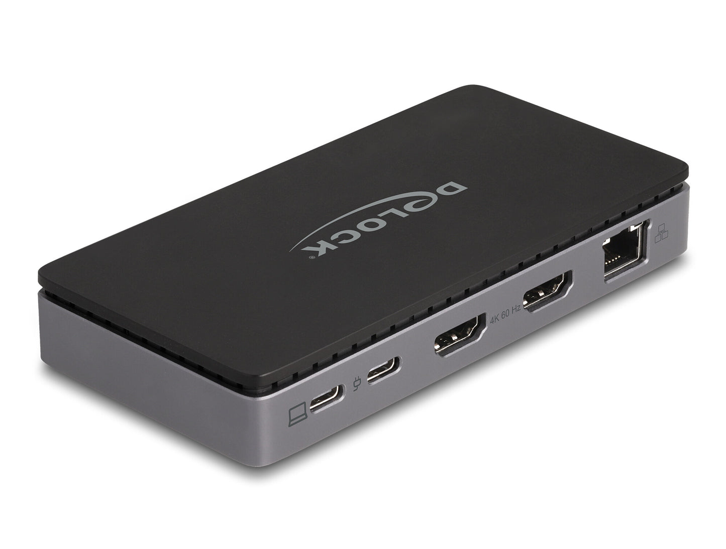 DeLOCK 88271 dockningsstationer för bärbara datorer Kabel USB 3.2 Gen 1 (3.1 Gen 1) Type-C Svart, Grå