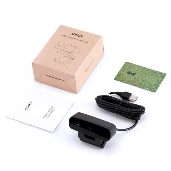 AUKEY PC-W3S webbkameror 2 MP 1920 x 1080 pixlar USB 2.0 Svart