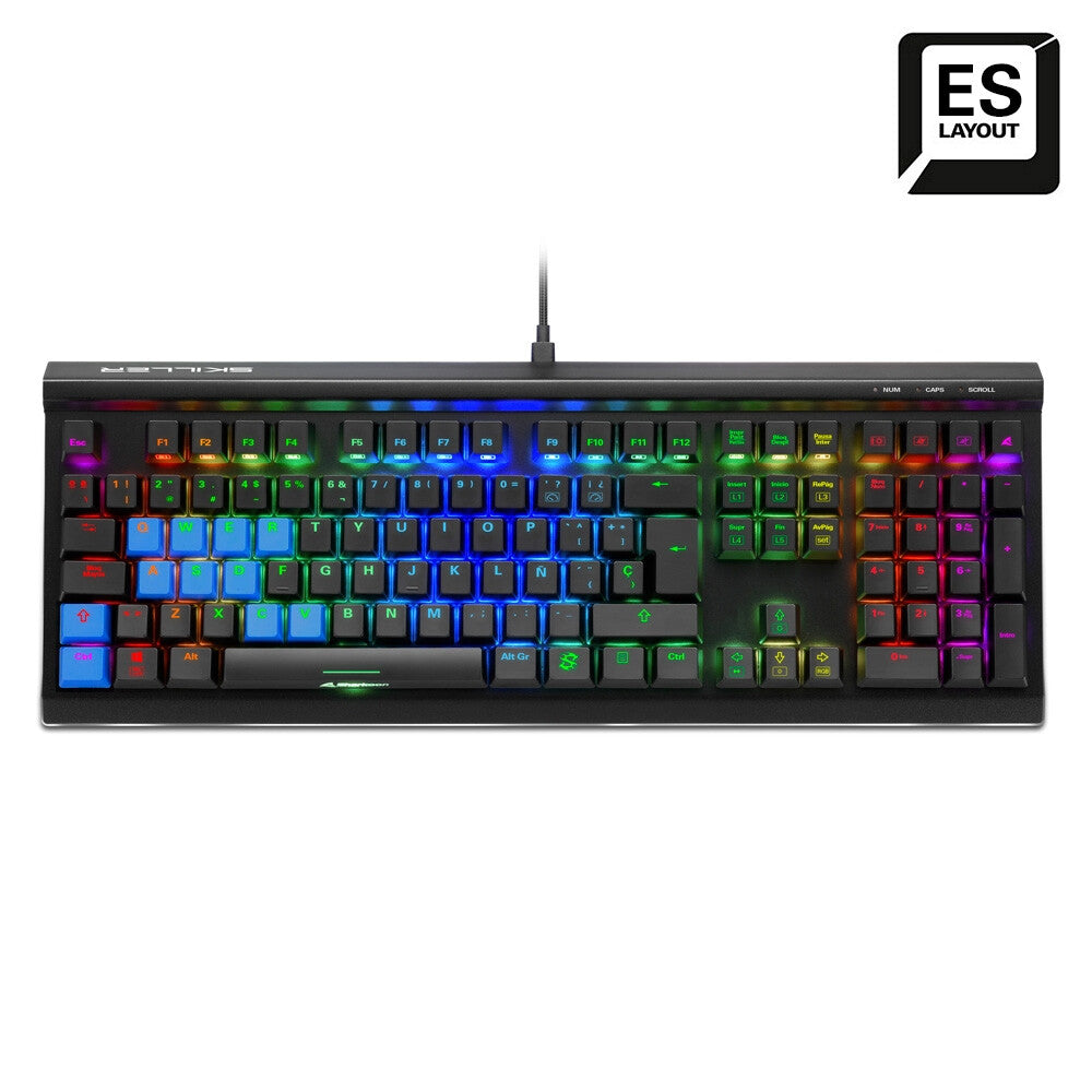 Sharkoon SKILLER SGK60 tangentbord Spela USB QWERTY Spansk Svart