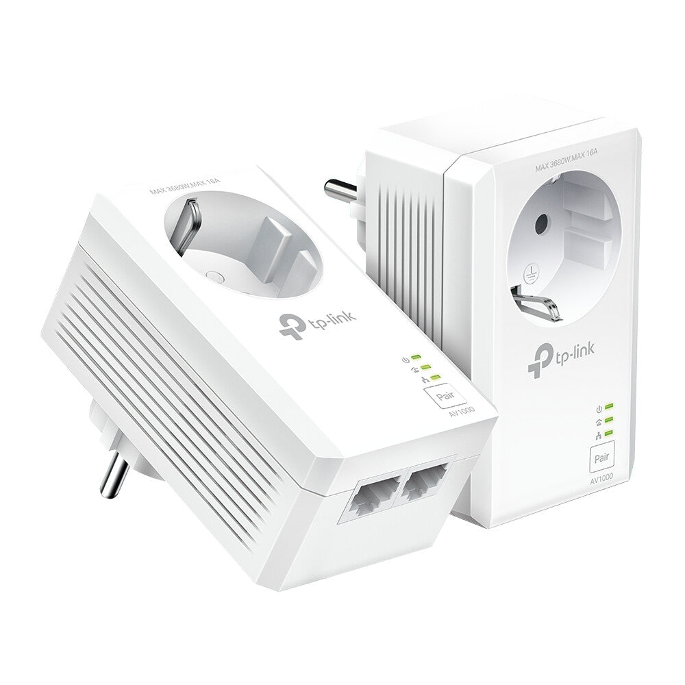 TP-Link TL-PA7027P KIT(EU) PowerLine-nätverksadapter 1000 Mbit/s Nätverksansluten (Ethernet) Vit 2 styck
