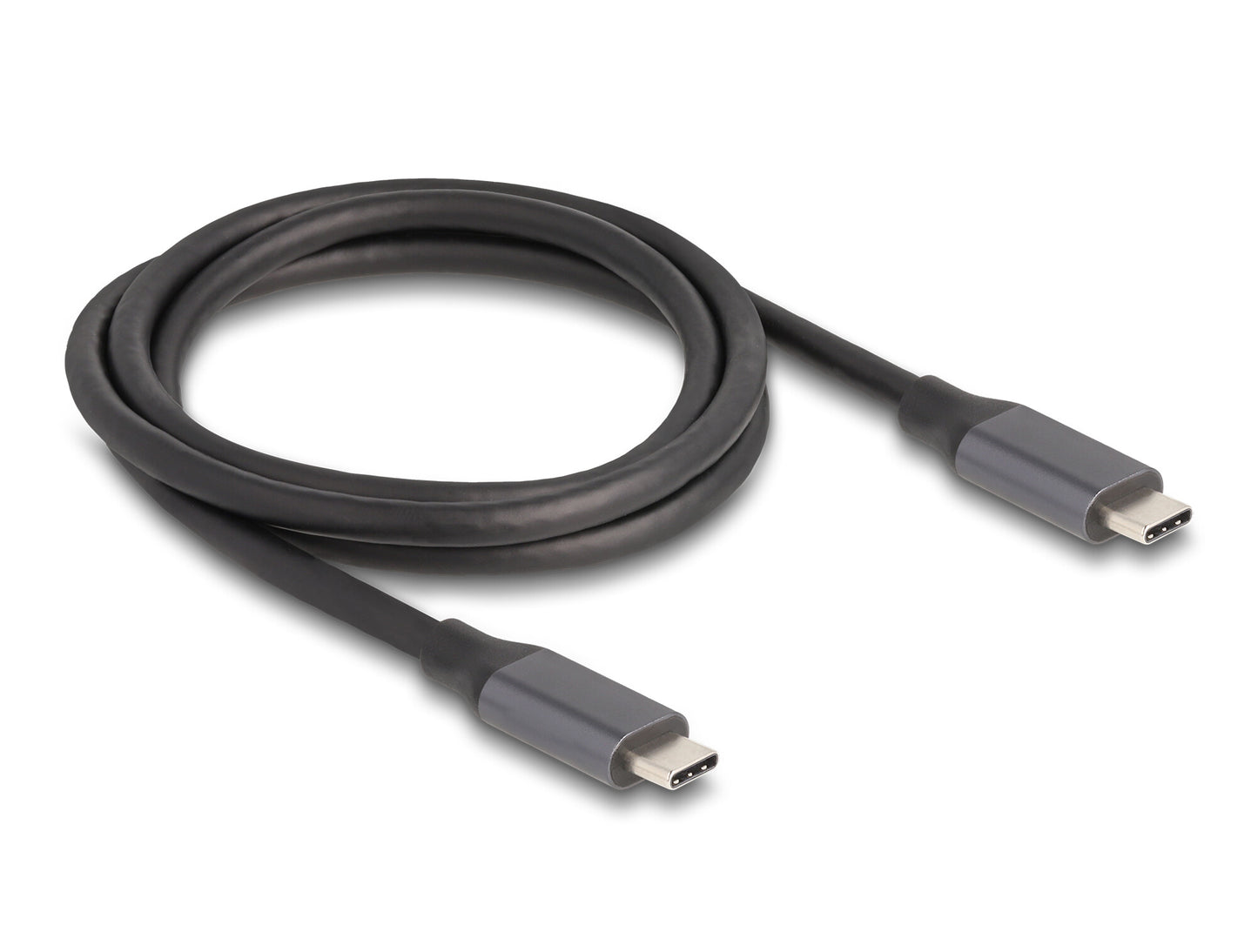 DeLOCK 88271 dockningsstationer för bärbara datorer Kabel USB 3.2 Gen 1 (3.1 Gen 1) Type-C Svart, Grå