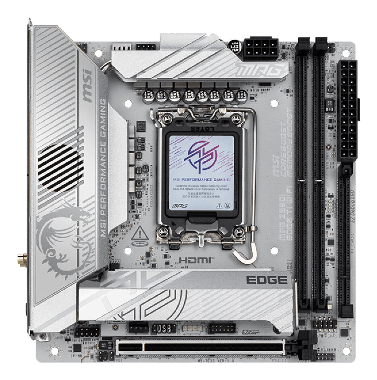 MSI MPG Z890I EDGE TI WIFI moderkort Intel Z890 LGA 1851 (Socket V1) Mini-ITX