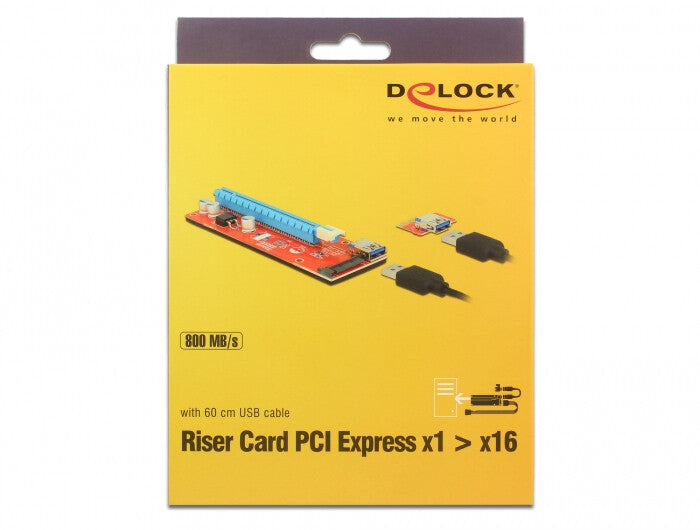 DeLOCK 41423 nätverkskort/adapters Intern PCI, SATA, USB 3.2 Gen 1 (3.1 Gen 1)