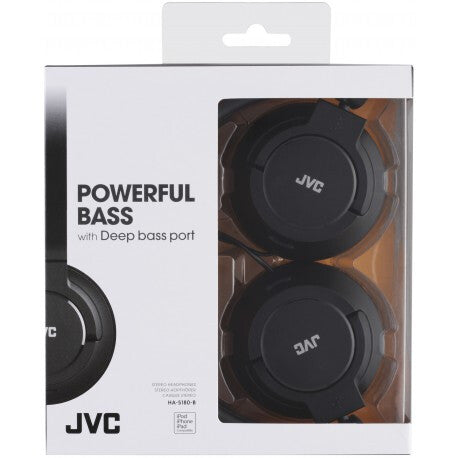 JVC HA-S180-B-E hörlur och headset Hörlurar Kabel Huvudband Musik Svart