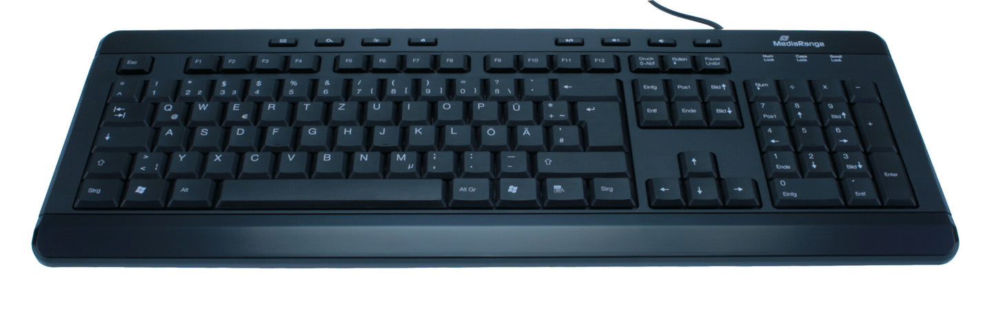 MediaRange MROS102 tangentbord Universal USB QWERTZ Engelsk Svart