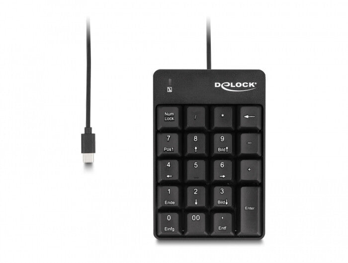 DeLOCK 12108 numeriskt tangentbord Universal USB Svart