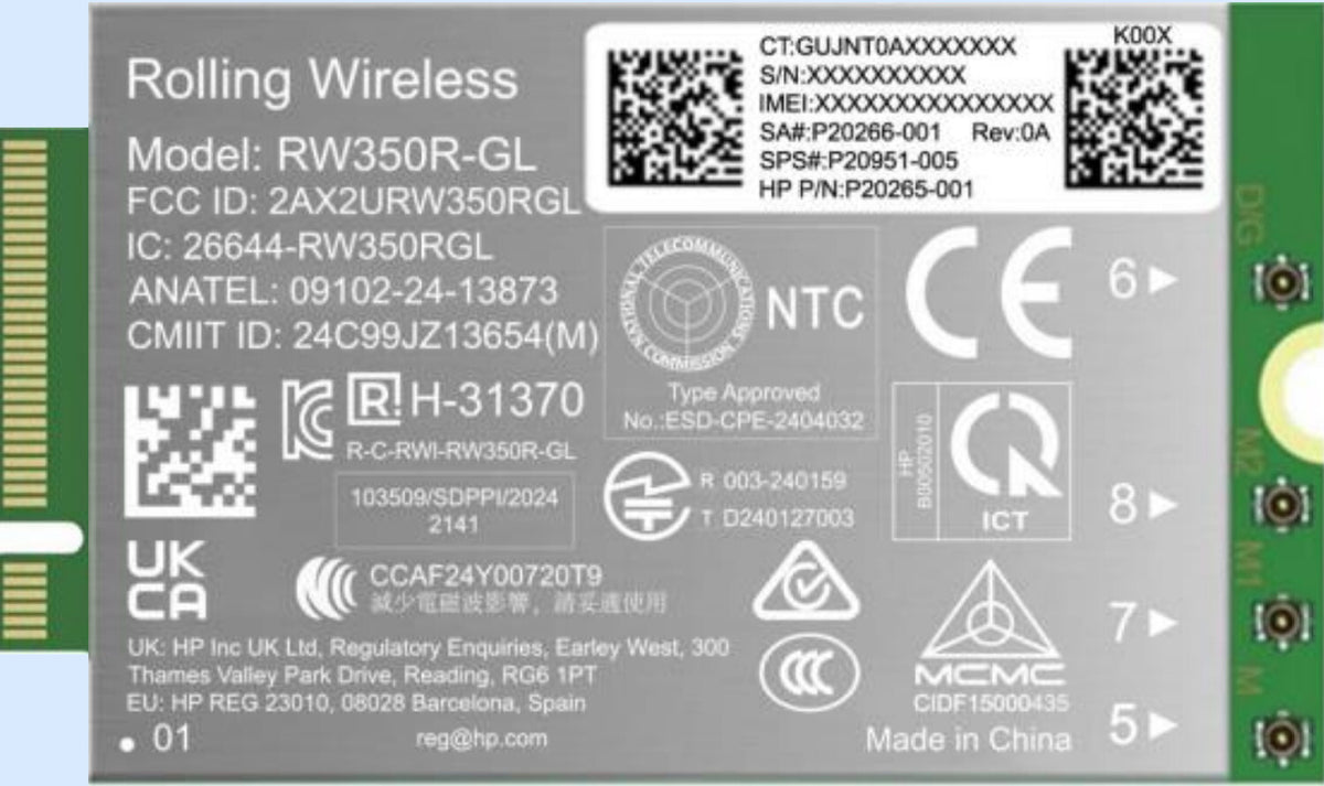 HP 4G LTE-Advanced Pro Cat19 WWAN nätverkskort/adapters
