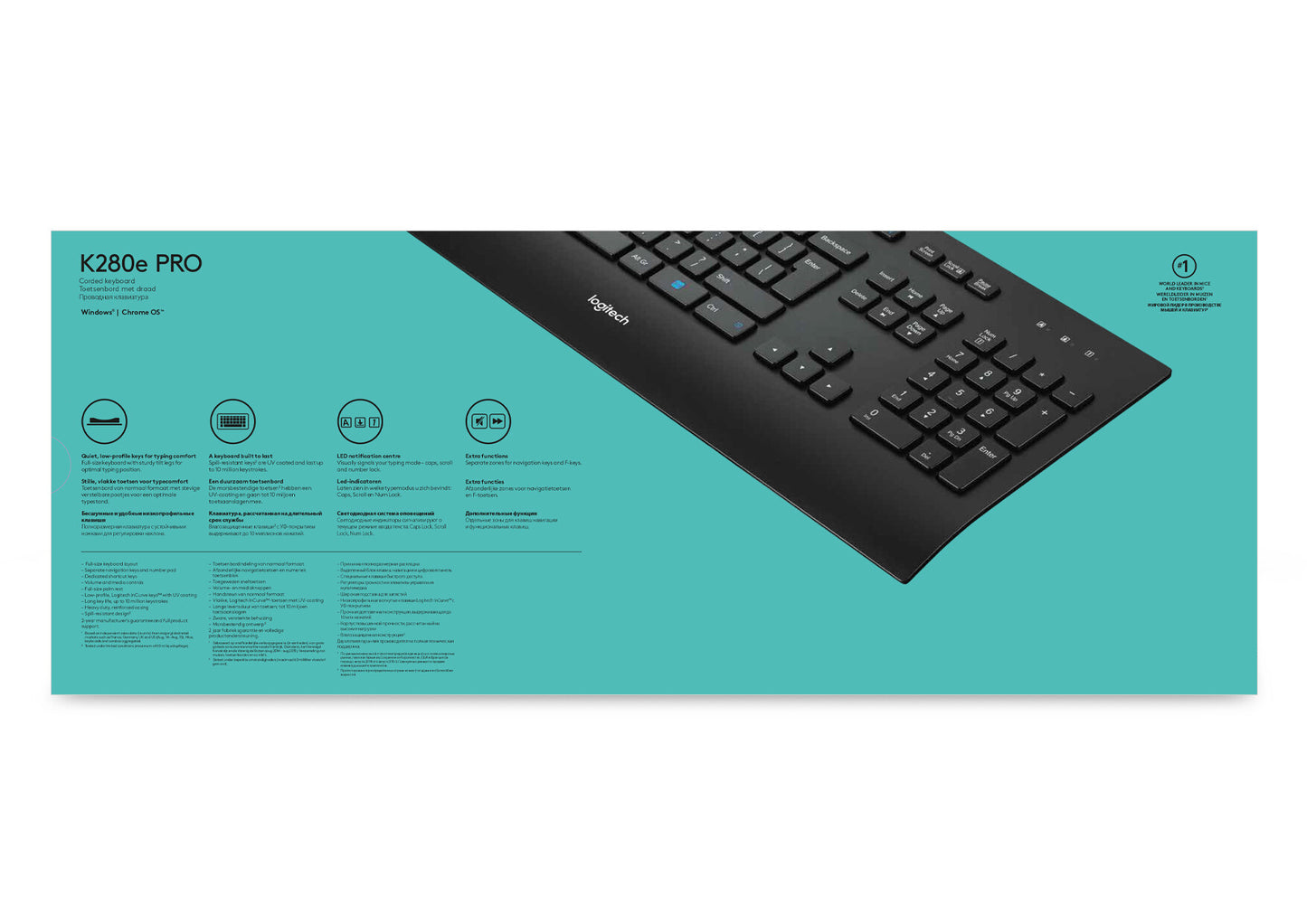 Logitech K280E Pro f/ Business tangentbord Kontor USB QWERTY Amerikanskt internationellt Svart