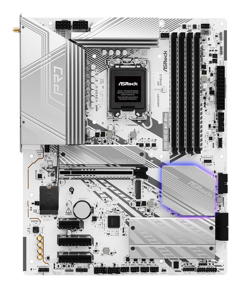 Asrock Z890 Pro RS WiFi White Intel Z890 LGA 1851 (Socket V1) ATX