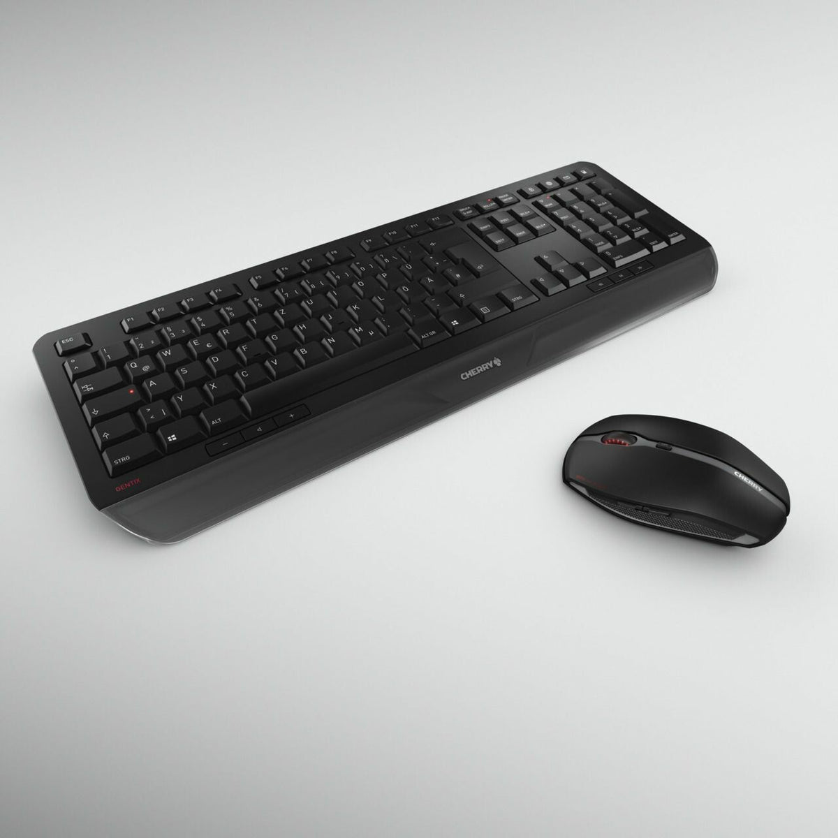 CHERRY JD-7000DE-2 tangentbord Mus inkluderad Hem / Kontor RF Trådlös QWERTZ tyska Svart