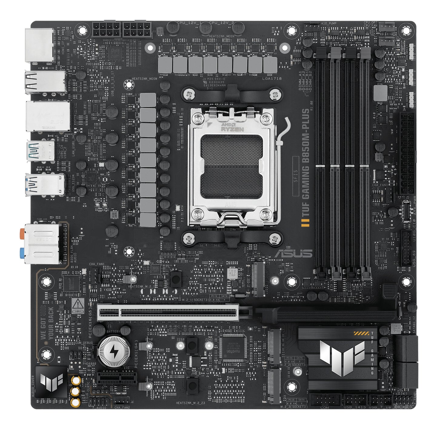 ASUS TUF GAMING B850M-PLUS AMD B850 AM5-sockel micro ATX