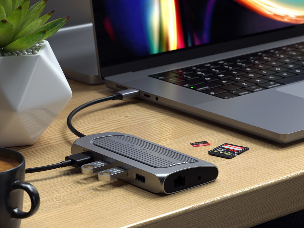 Satechi ST-U4MA3M dockningsstationer för bärbara datorer USB Type-C Grå