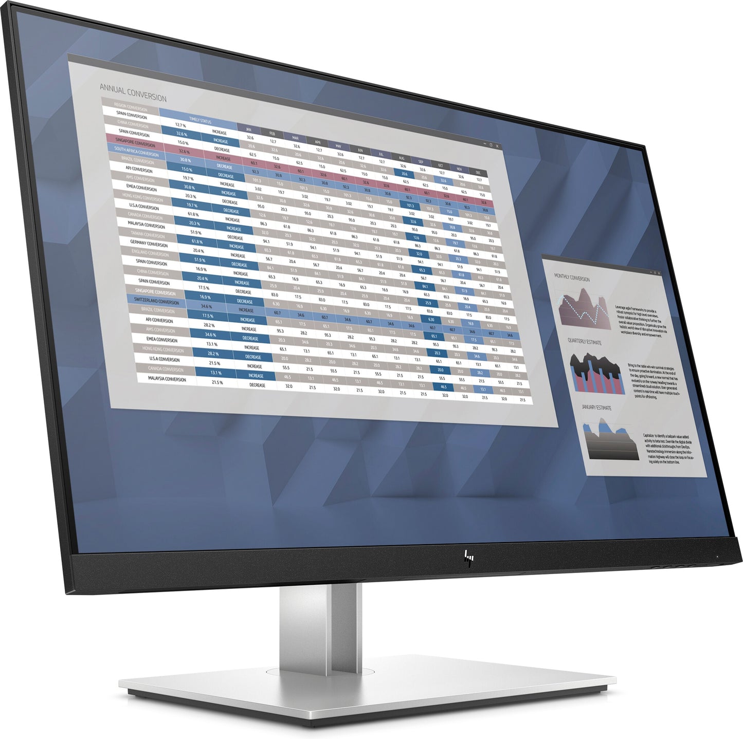 HP E-Series E27 G4 platta pc-skärmar 68,6 cm (27") 1920 x 1080 pixlar Full HD LED Svart