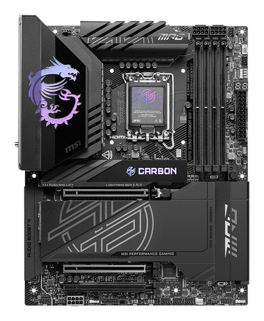 MSI MPG Z890 CARBON WIFI moderkort Intel Z890 LGA 1851 (Socket V1) ATX
