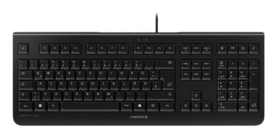 CHERRY KC 1000 tangentbord Universal USB AZERTY Belgiskt Svart