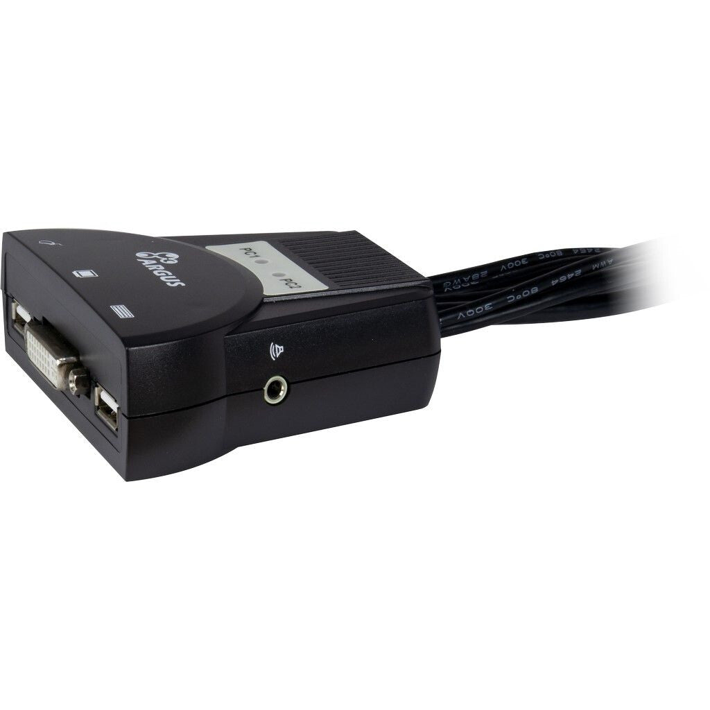 Inter-Tech KVM-LS-21DA DVI KVM-switchar Svart