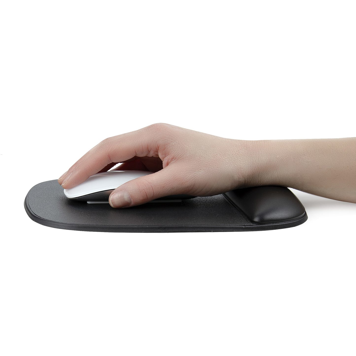 StarTech.com Musmatta med handstöd, 17 x 18 x 2 cm, ergonomisk musmatta med handledsstöd, skrivbordshandledsdyna med halkfri PU-bas, vadderade gelmusmatta med handledsstöd