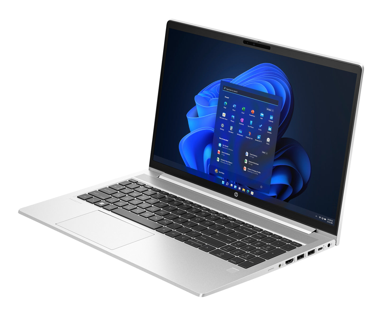 HP ProBook 455 G10 AMD Ryzen™ 5 7530U Bärbar dator 39,6 cm (15.6") Full HD 16 GB DDR4-SDRAM 512 GB SSD Wi-Fi 6E (802.11ax) Windows 11 Pro Silver