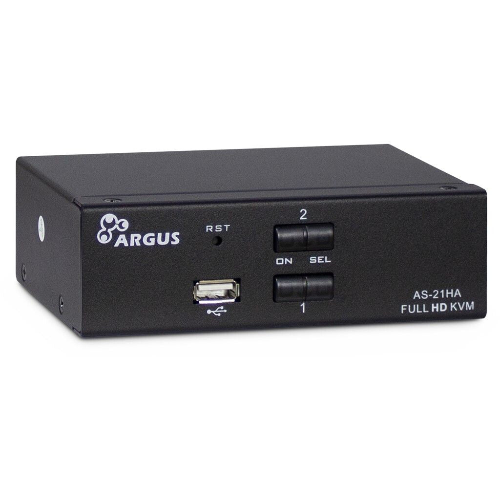Inter-Tech AS-21HA HDMI KVM-switchar Svart
