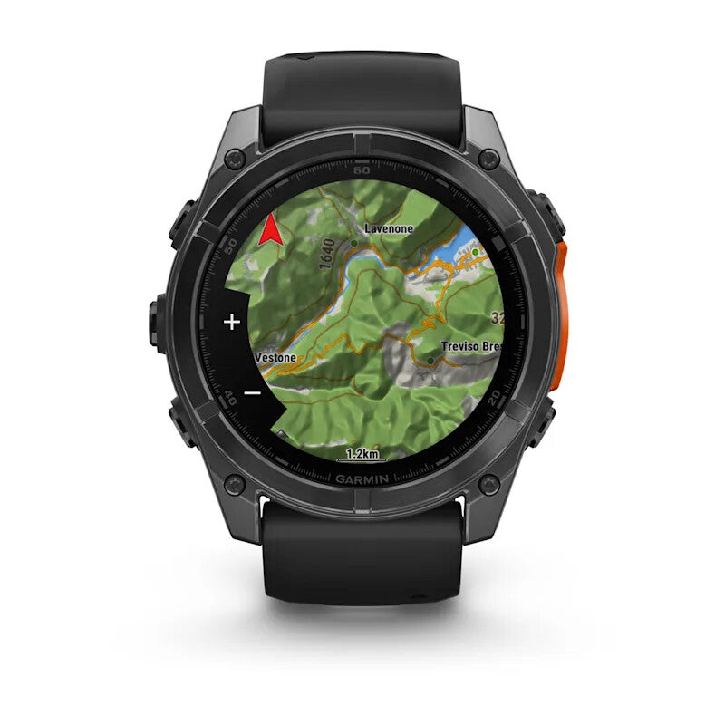 Garmin Fenix 8 3,56 cm (1.4") AMOLED 51 mm Digital 454 x 454 pixlar Pekskärm Grå Wi-Fi GPS