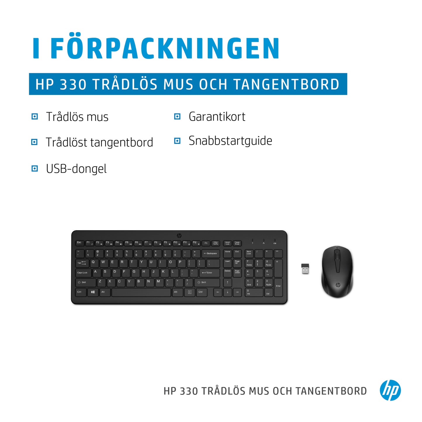 HP 330 trådlös mus och tangentbord kombinerat