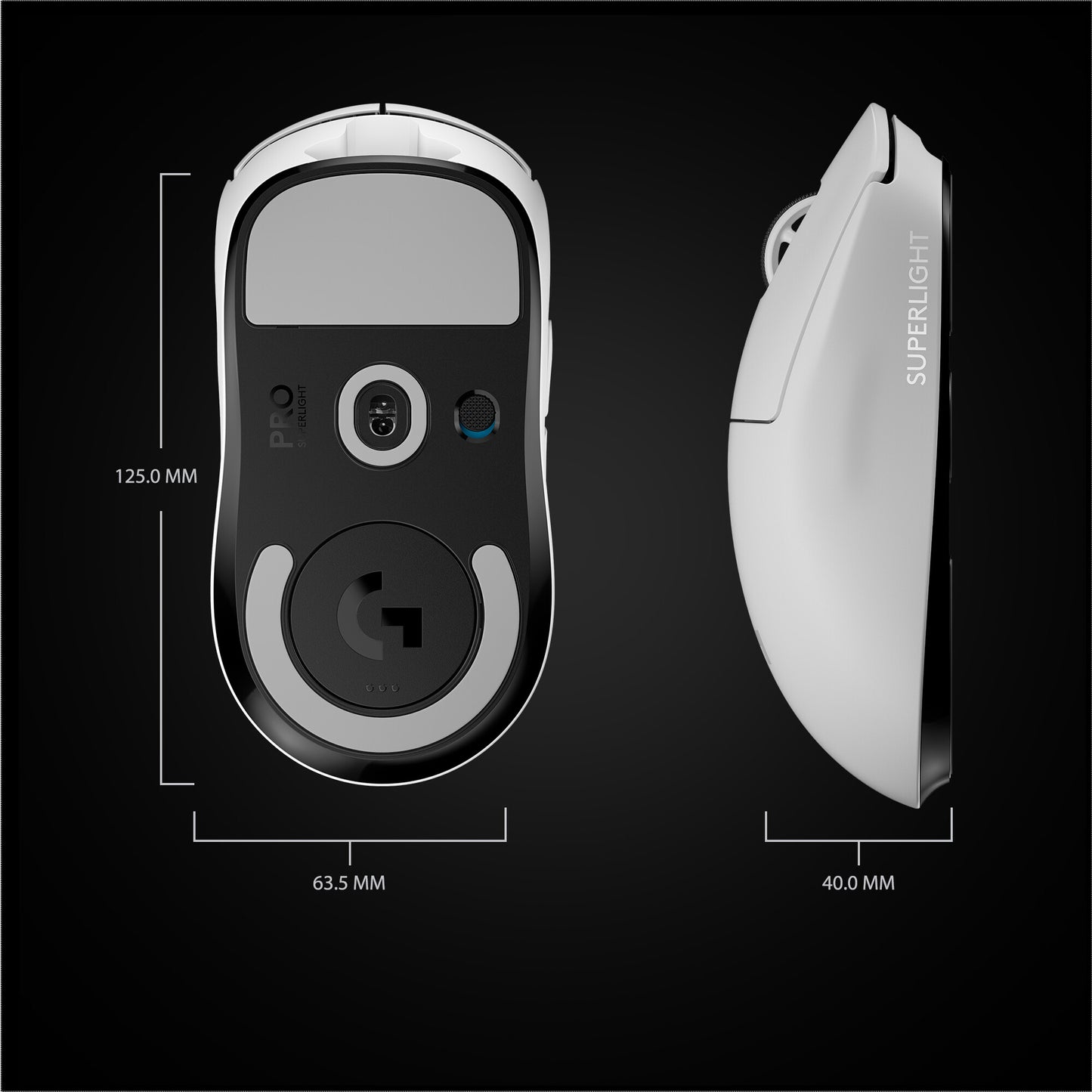 Logitech G 910-005943 datormöss Spela högerhand RF Trådlös 25600 DPI