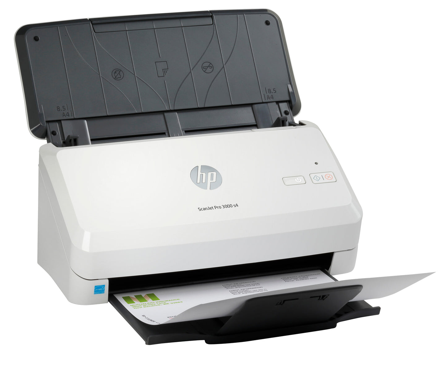 HP ScanJet Pro 3000 s4 Arkmatad skanner 600 x 600 DPI A4 Svart, Vit