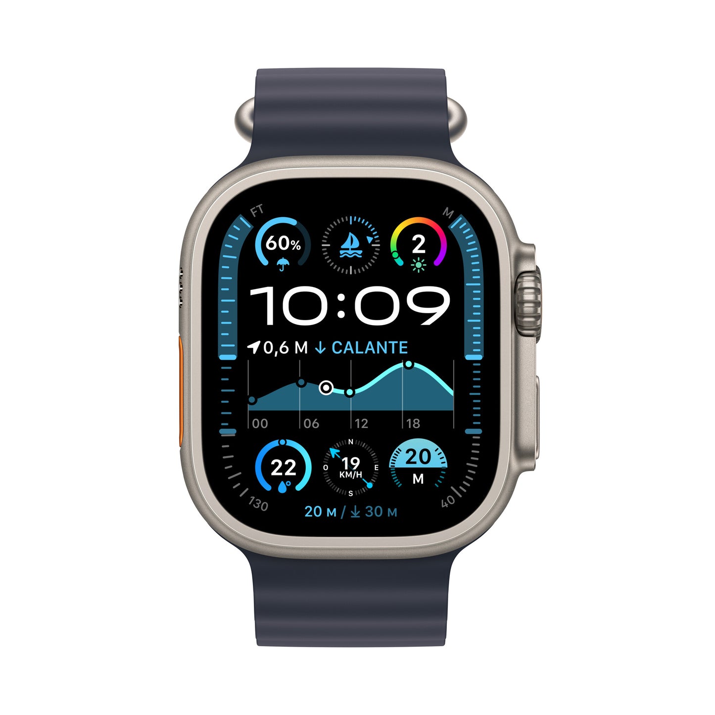 Apple Watch Ultra 2 OLED 49 mm Digital 410 x 502 pixlar Pekskärm 4G Titan GPS
