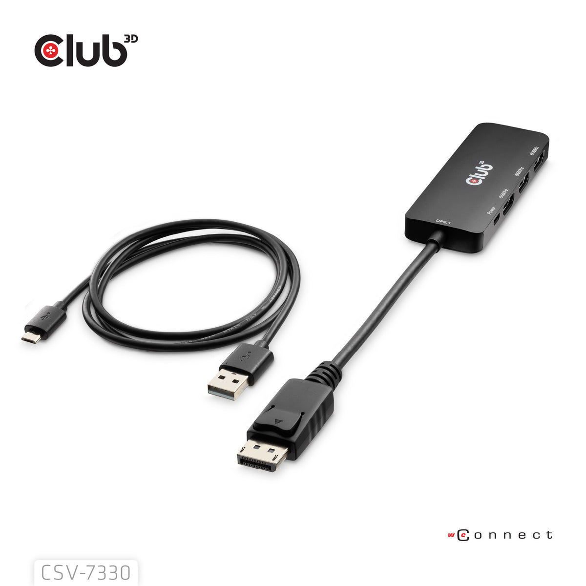CLUB3D CSV-7330 dockningsstationer för bärbara datorer DisplayPort Svart