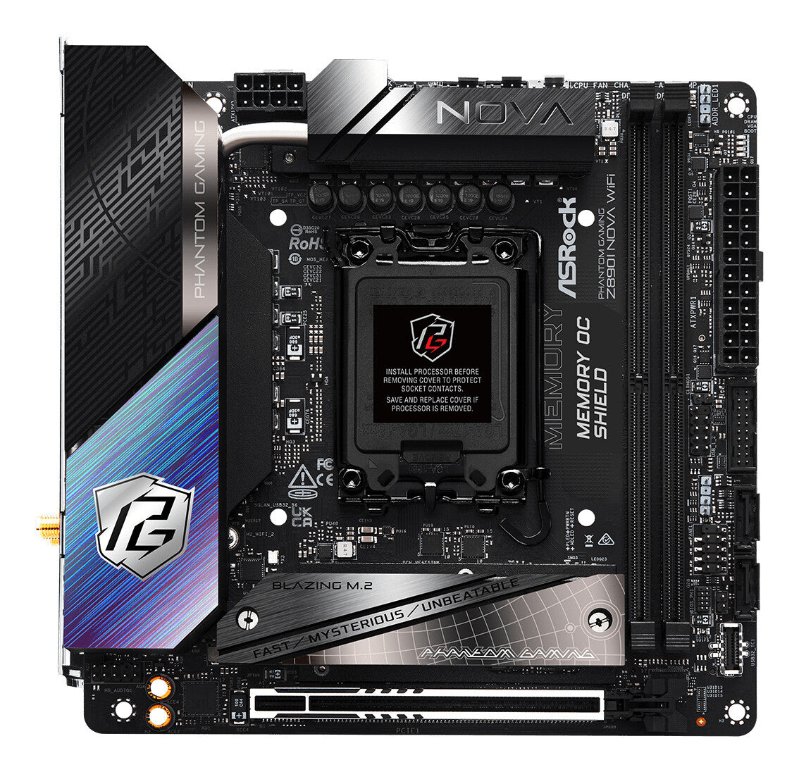 Asrock Phantom Gaming Z890I Nova WiFi Intel Z890 LGA 1851 (Socket V1) Mini-ITX