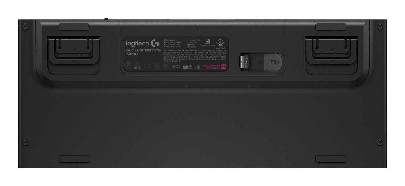 Logitech G G915 X Lightspeed tangentbord Spela USB + RF Wireless + Bluetooth QWERTY Amerikanskt internationellt Svart