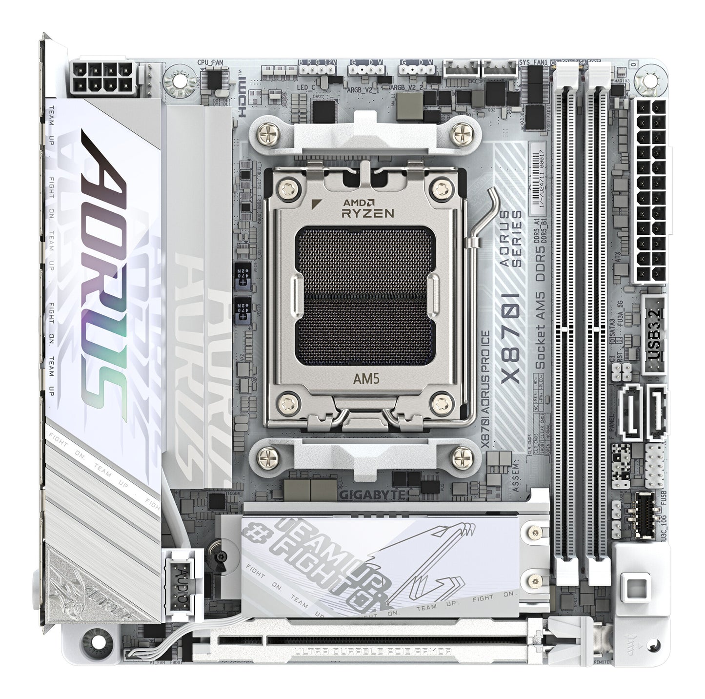 GIGABYTE X870I AORUS PRO ICE moderkort AMD X870 AM5-sockel Micro ITX