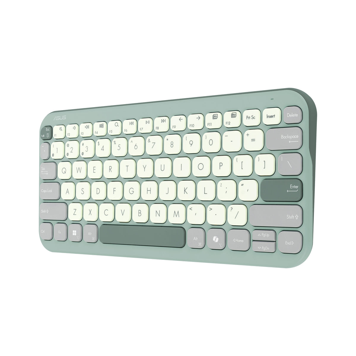 ASUS KW100 KEYBOARD/GN/GE/81 tangentbord Hem Bluetooth QWERTZ tyska Grön, Ljusgrön