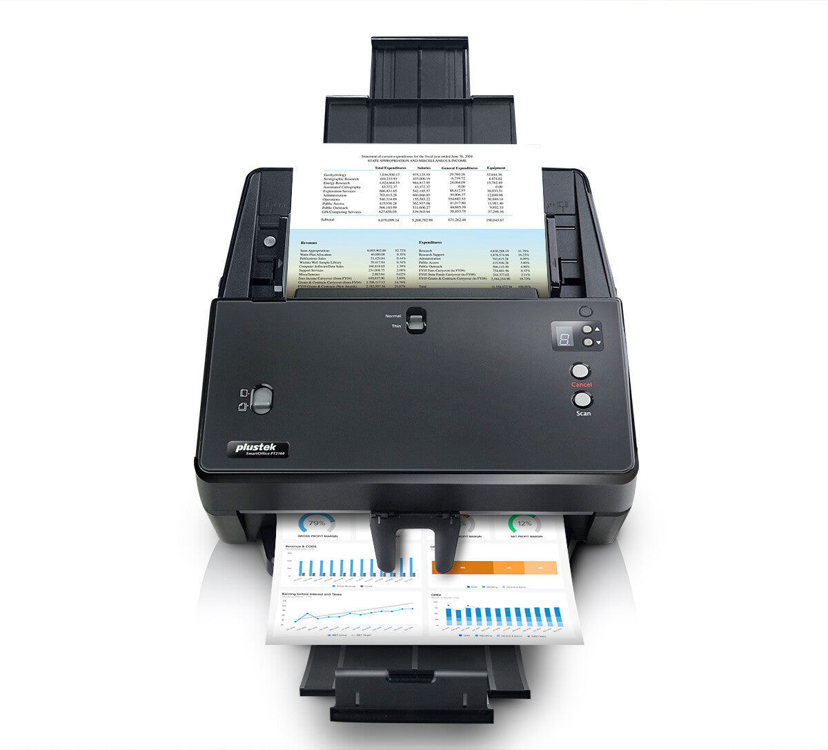 Plustek SmartOffice PT2160 ADF-skanner 600 x 600 DPI A3 Svart