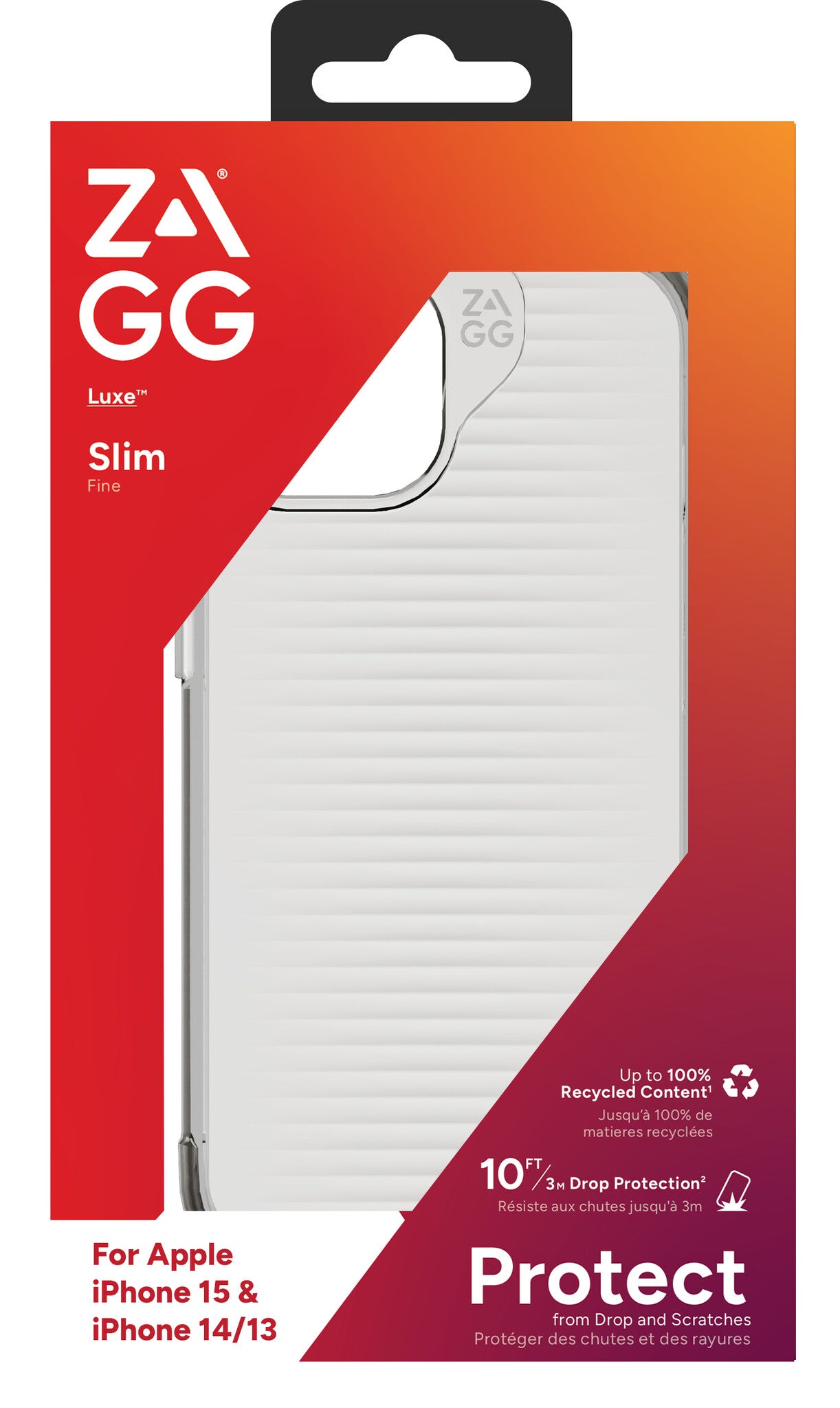 ZAGG Cases Luxe PCR Apple iPhone 15/iPhone 14/13 Clear EN/FR