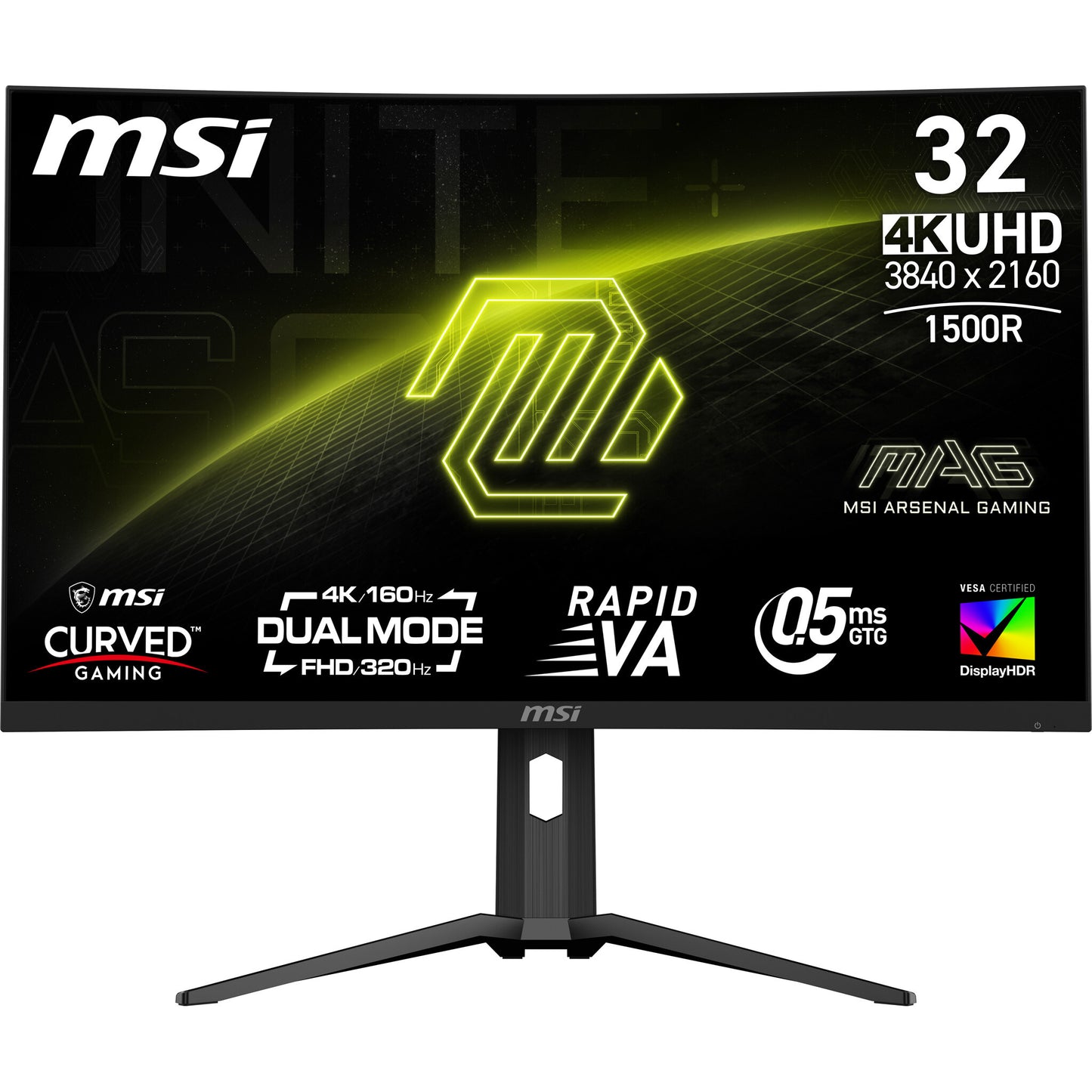 MSI MAG 321CUPDF platta pc-skärmar 80 cm (31.5") 3840 x 2160 pixlar 4K Ultra HD LCD Svart