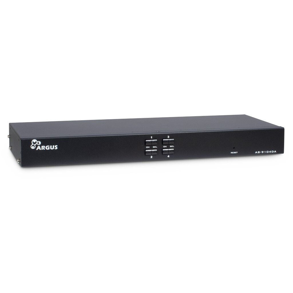 Inter-Tech AS-9104DA KVM-switchar Rackmontering Svart