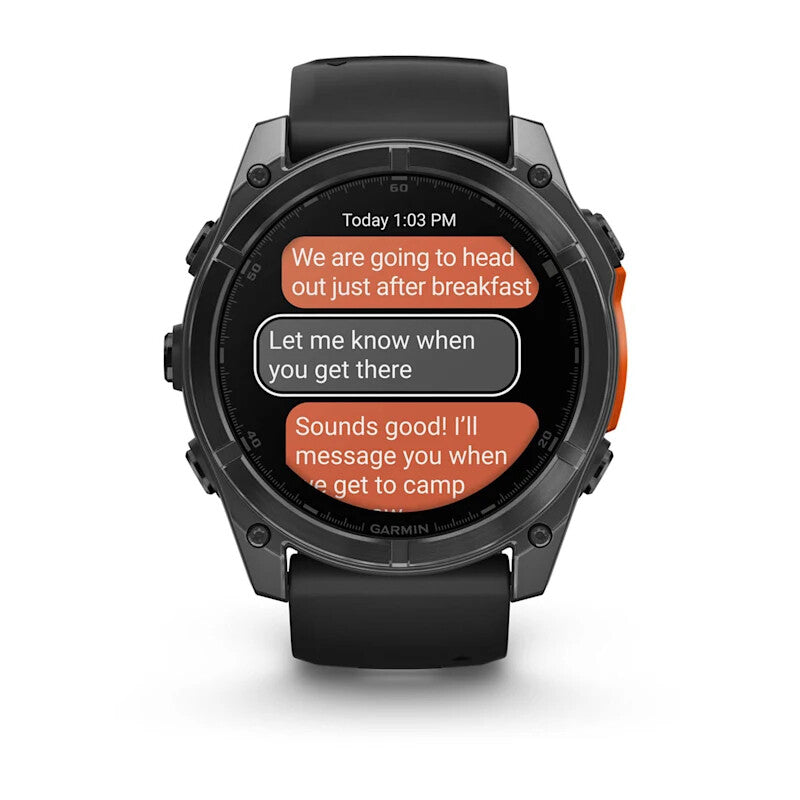 Garmin Fenix 8 3,56 cm (1.4") AMOLED 51 mm Digital 454 x 454 pixlar Pekskärm Grå Wi-Fi GPS