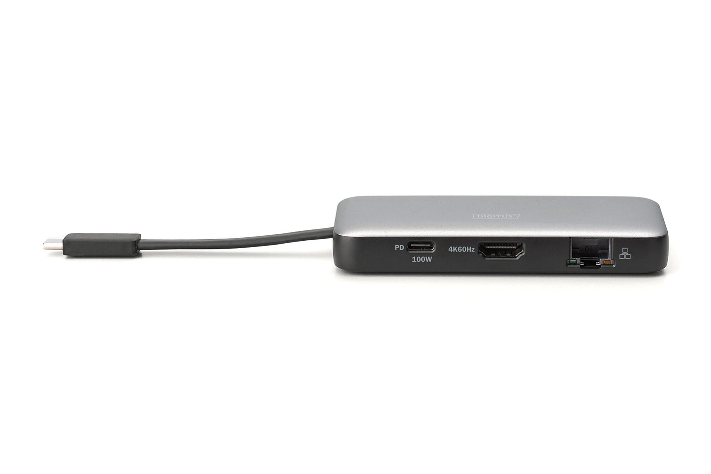 Digitus DA-70916 dockningsstationer för bärbara datorer Kabel USB 3.2 Gen 2 (3.1 Gen 2) Type-C Svart, Grå