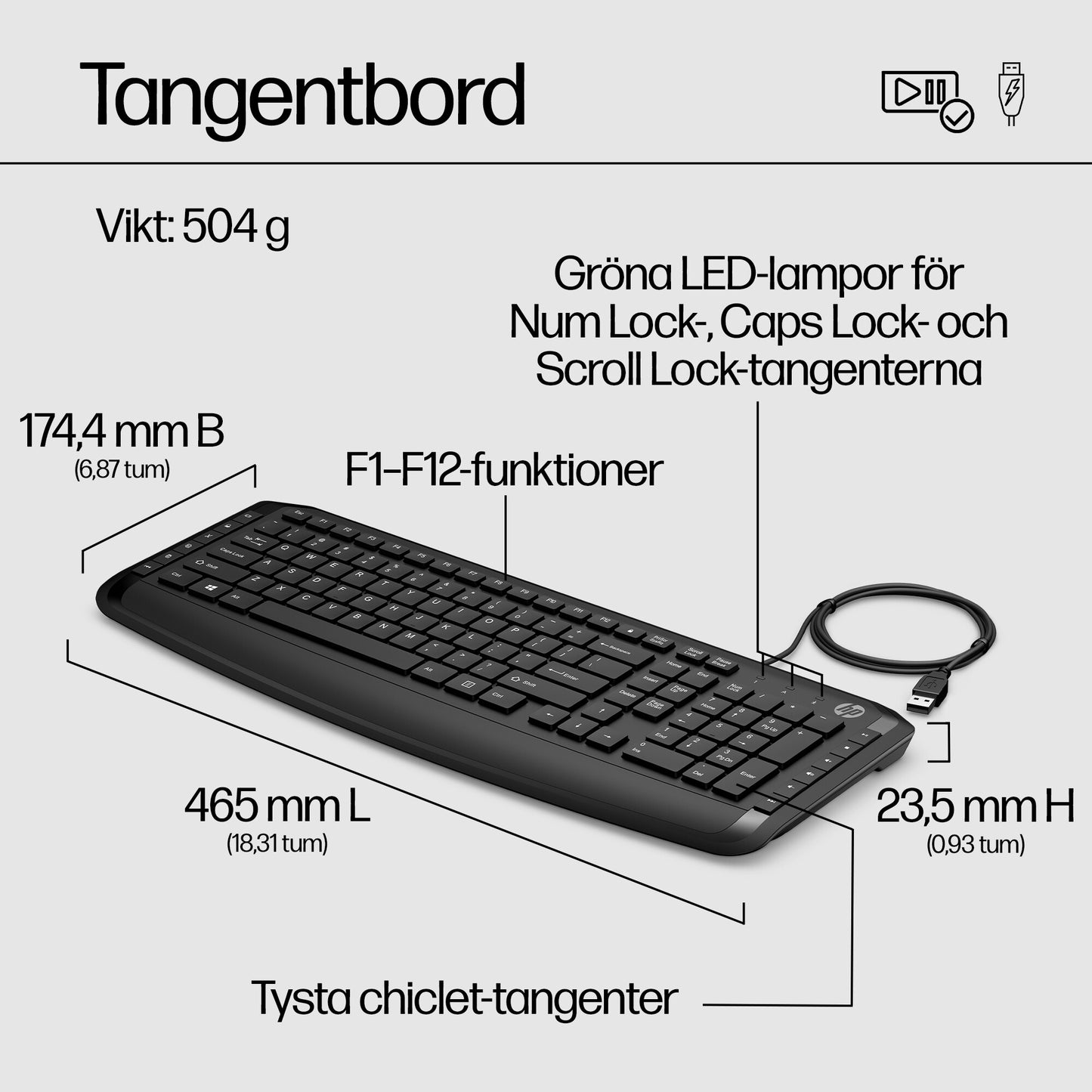HP Pavilion tangentbord och mus 200
