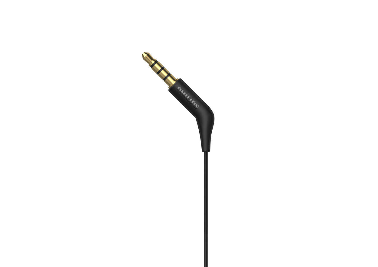 Philips TAE1105BK/00 hörlur och headset Kabel I öra Samtal/musik Svart