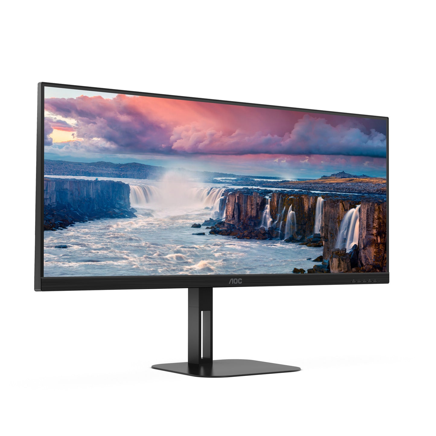 AOC V5 U34V5C/BK platta pc-skärmar 86,4 cm (34") 3440 x 1440 pixlar UltraWide Quad HD LCD Svart
