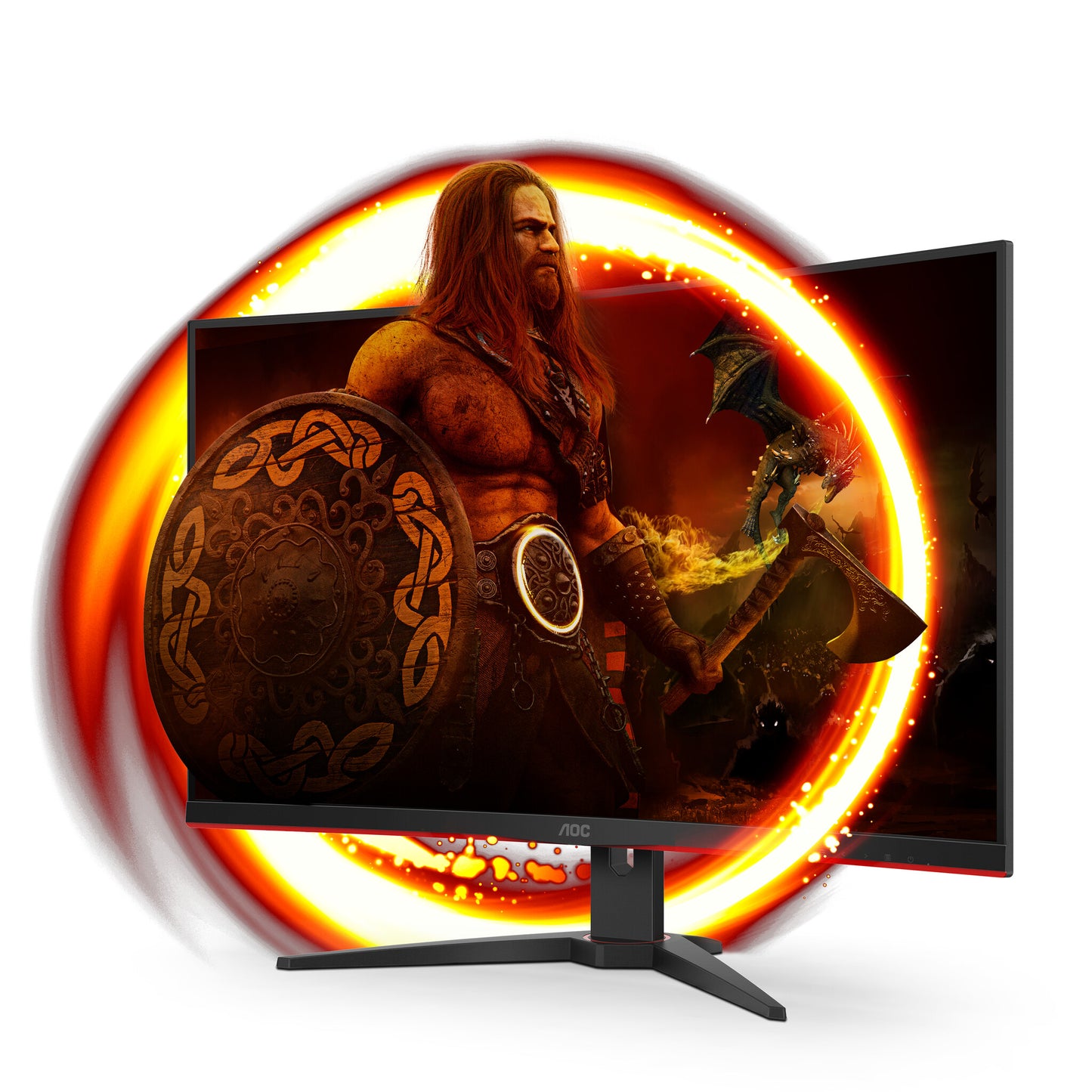 AOC G2 C32G2ZE/BK platta pc-skärmar 80 cm (31.5") 1920 x 1080 pixlar Full HD LED Svart, Röd