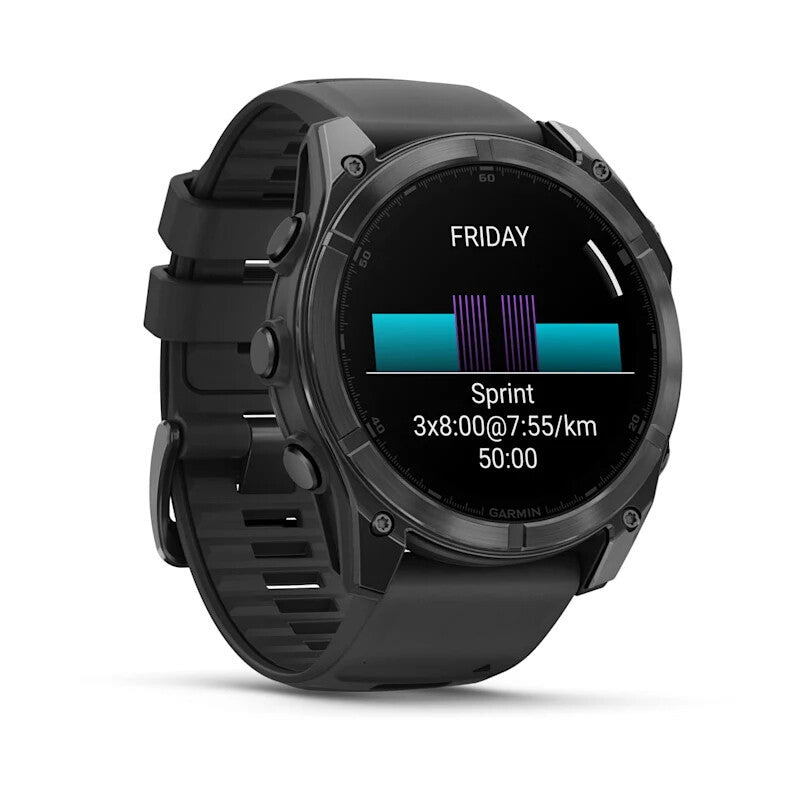 Garmin Fenix 8 3,56 cm (1.4") AMOLED 51 mm Digital 454 x 454 pixlar Pekskärm Grå Wi-Fi GPS