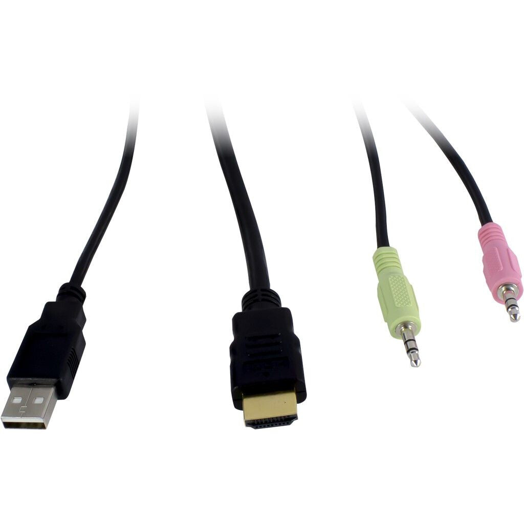 Inter-Tech AS-41HA HDMI KVM-switchar Svart